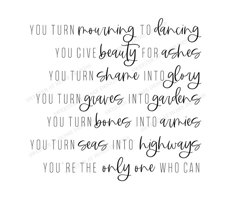 Christian Instant Download Christian SVG Graves Into Gardens Lyrics