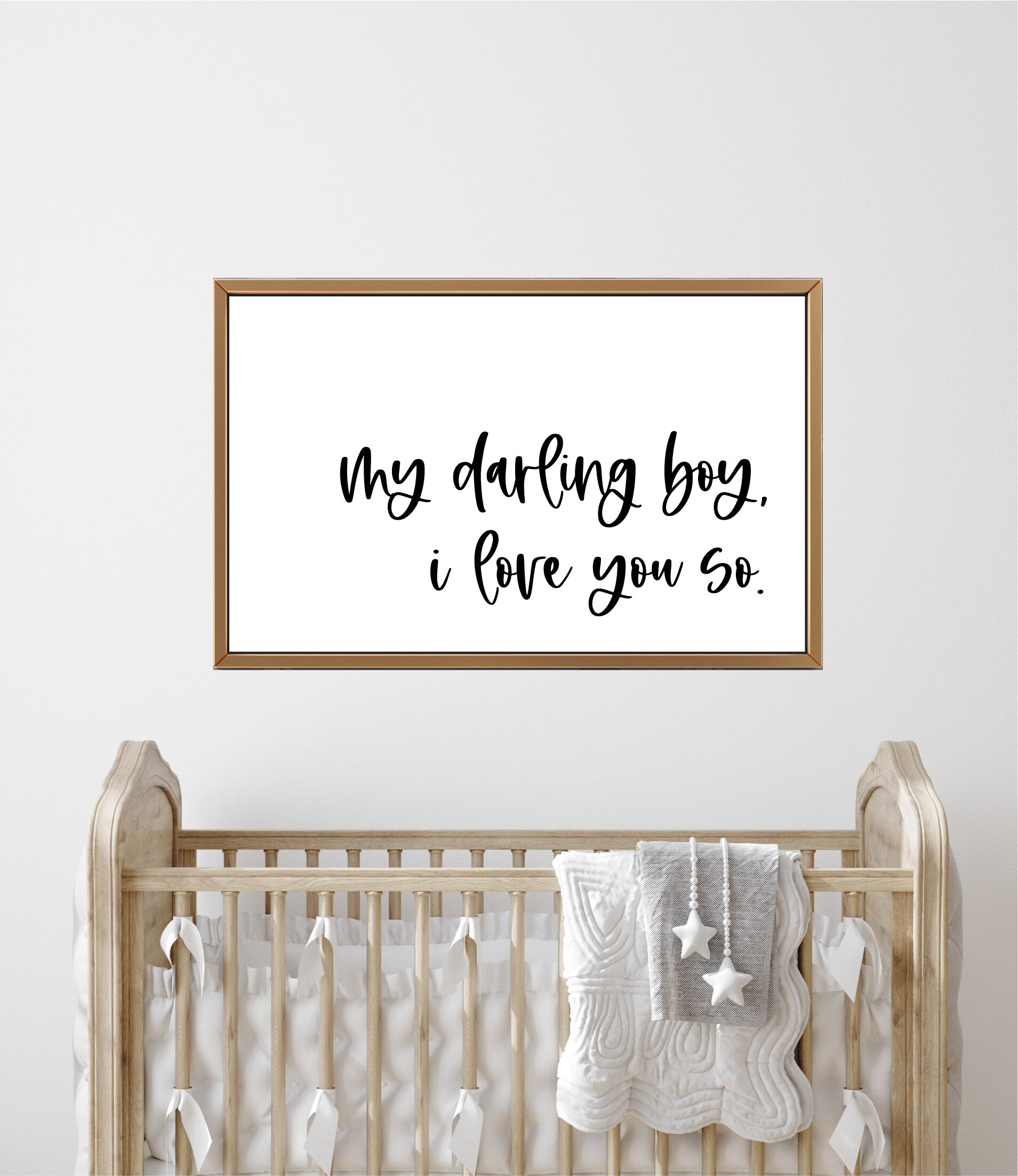 SVG My Darling Boy I Love You so Nursery Baby Boy Decor Etsy UK