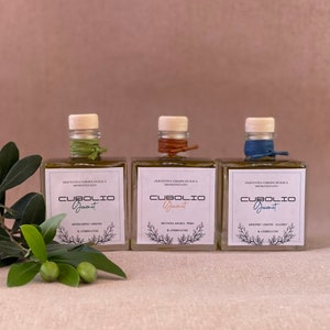 Gift Box, Extra Virgin Olive Oil, Aromatized with Essential Oils, Made in Italy