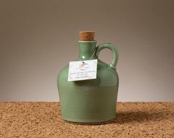 Handmade Ceramic Bottle with superior quality Tuscan Extra Virgin Olive Oil, Oil dispenser, extra virgin olive oil