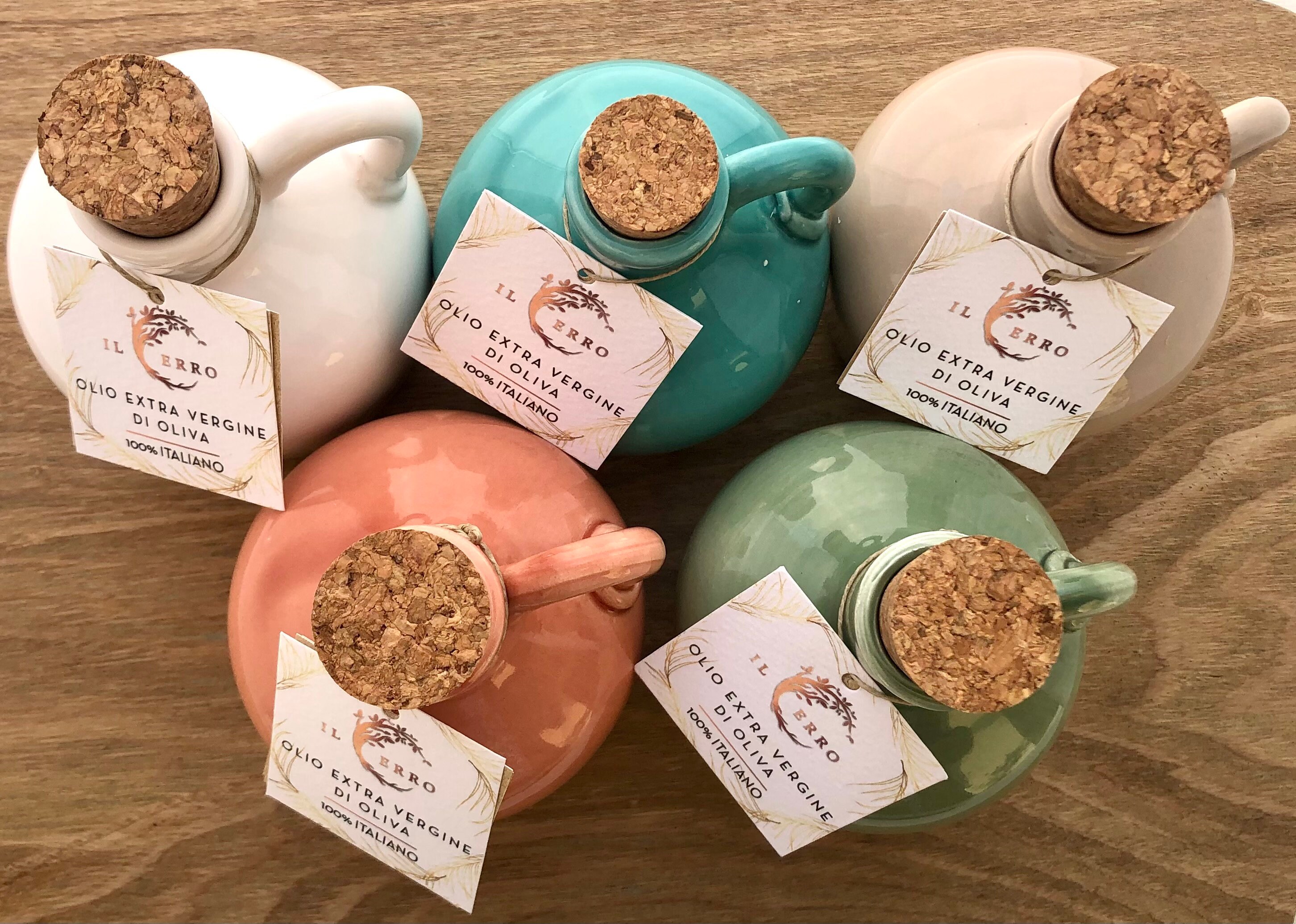 Bouteille d'huile d'olive, Bouteille en Céramique, Distributeur d'olive Extra Vierge Toscane de Qual