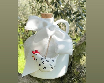 Artisan made Ceramic Bottle with superior quality Tuscan Extra virgin Olive Oil