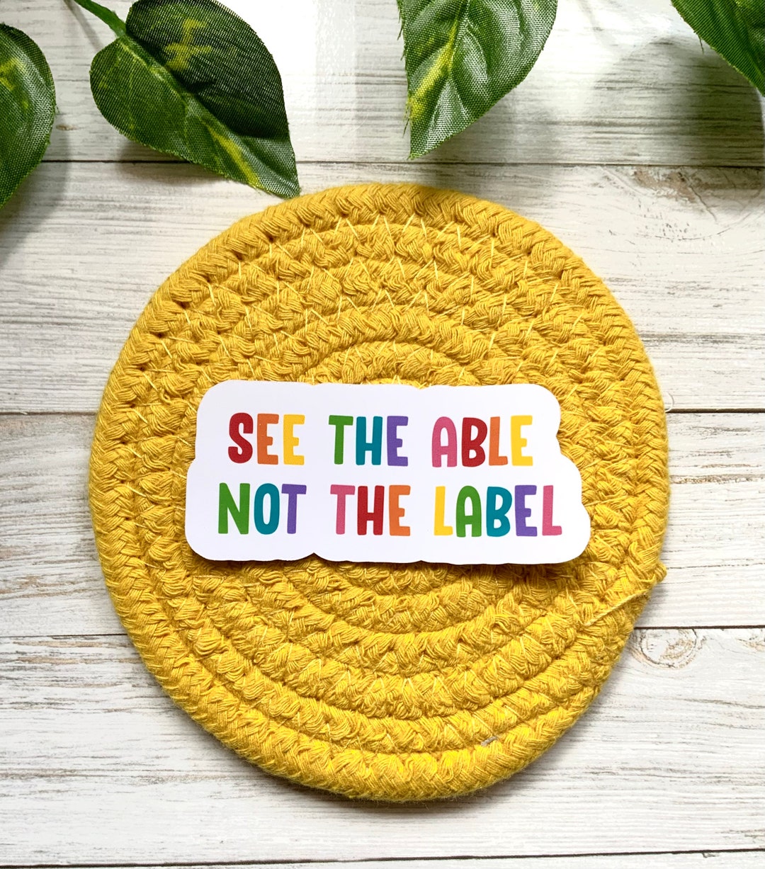 See the Able Not the Label Sticker - Etsy