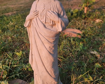 Concrete Sacred Heart Jesus Statue