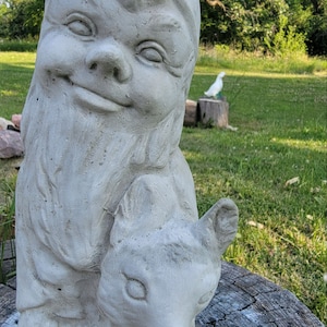 Concrete Gnome with Fawn