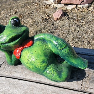 Fabio Frog: Concrete Garden Frog with Personality Statue