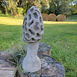 Concrete Morel Mushroom &quot;18 Inches Tall Garden Statue