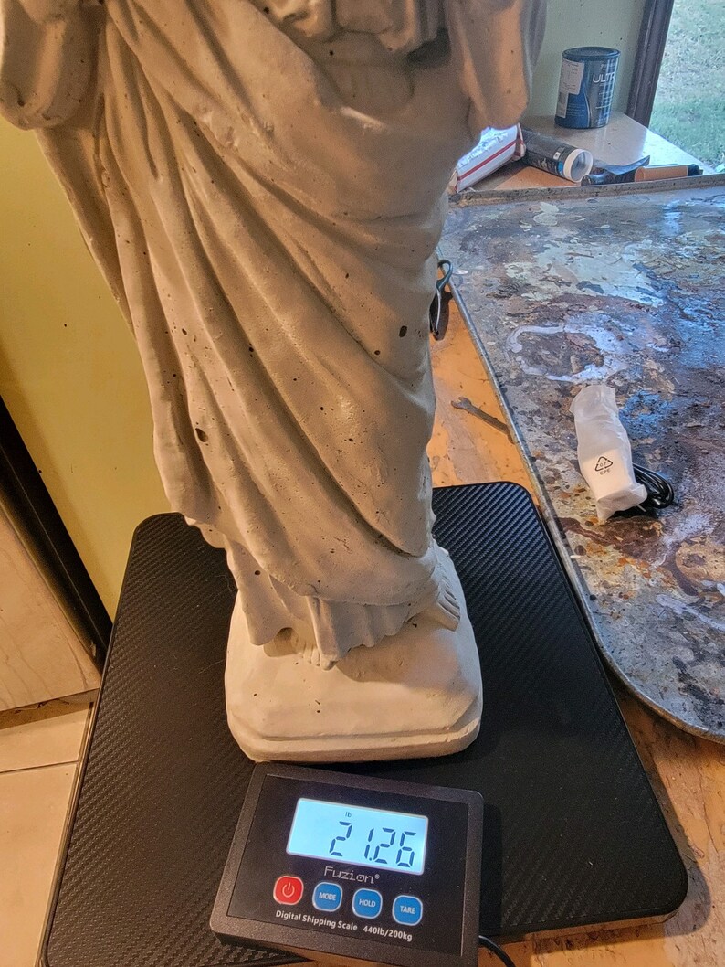 Concrete Sacred Heart Jesus Statue Etsy