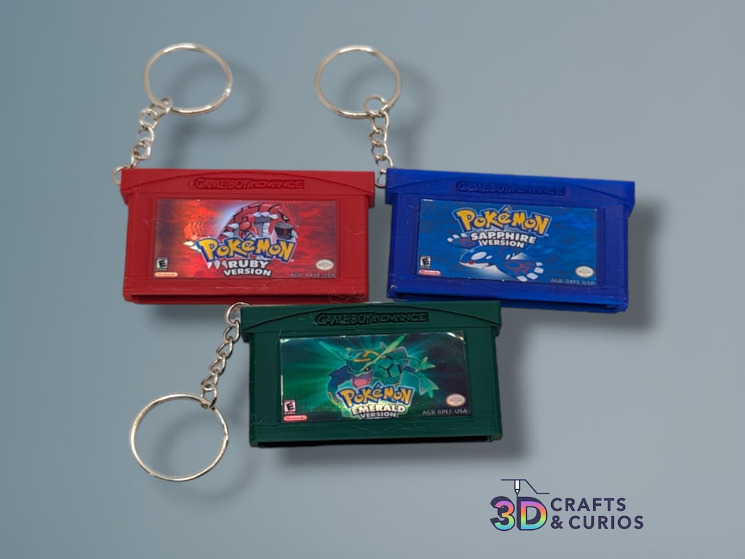 Keychain Pokemon Gameboy Advance Cartridge Etsy