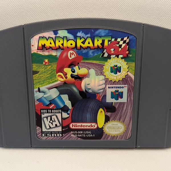 Giant Nintendo 64 Cartridge Decoration - Mario Kart 64