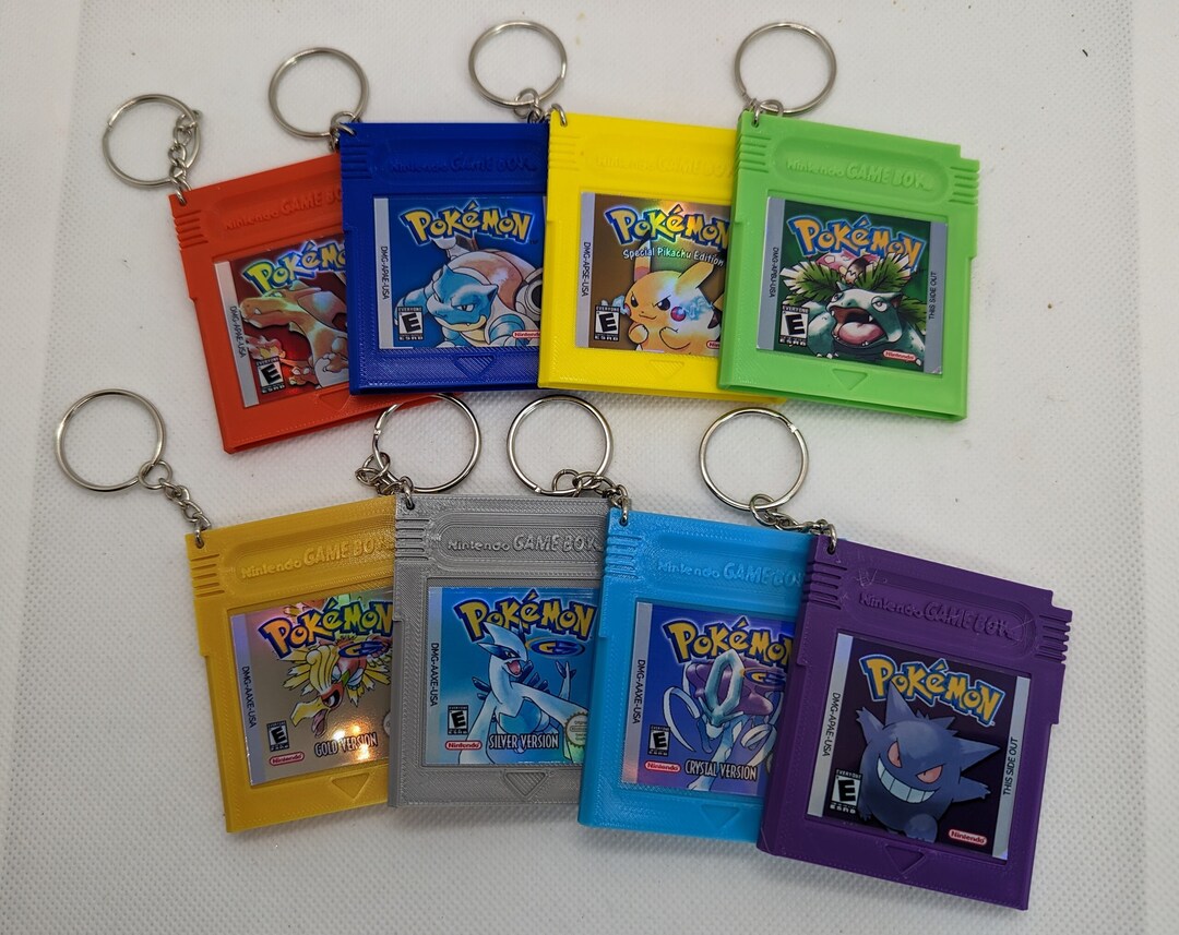 Keychain Pokemon Gameboy Cartridge Etsy