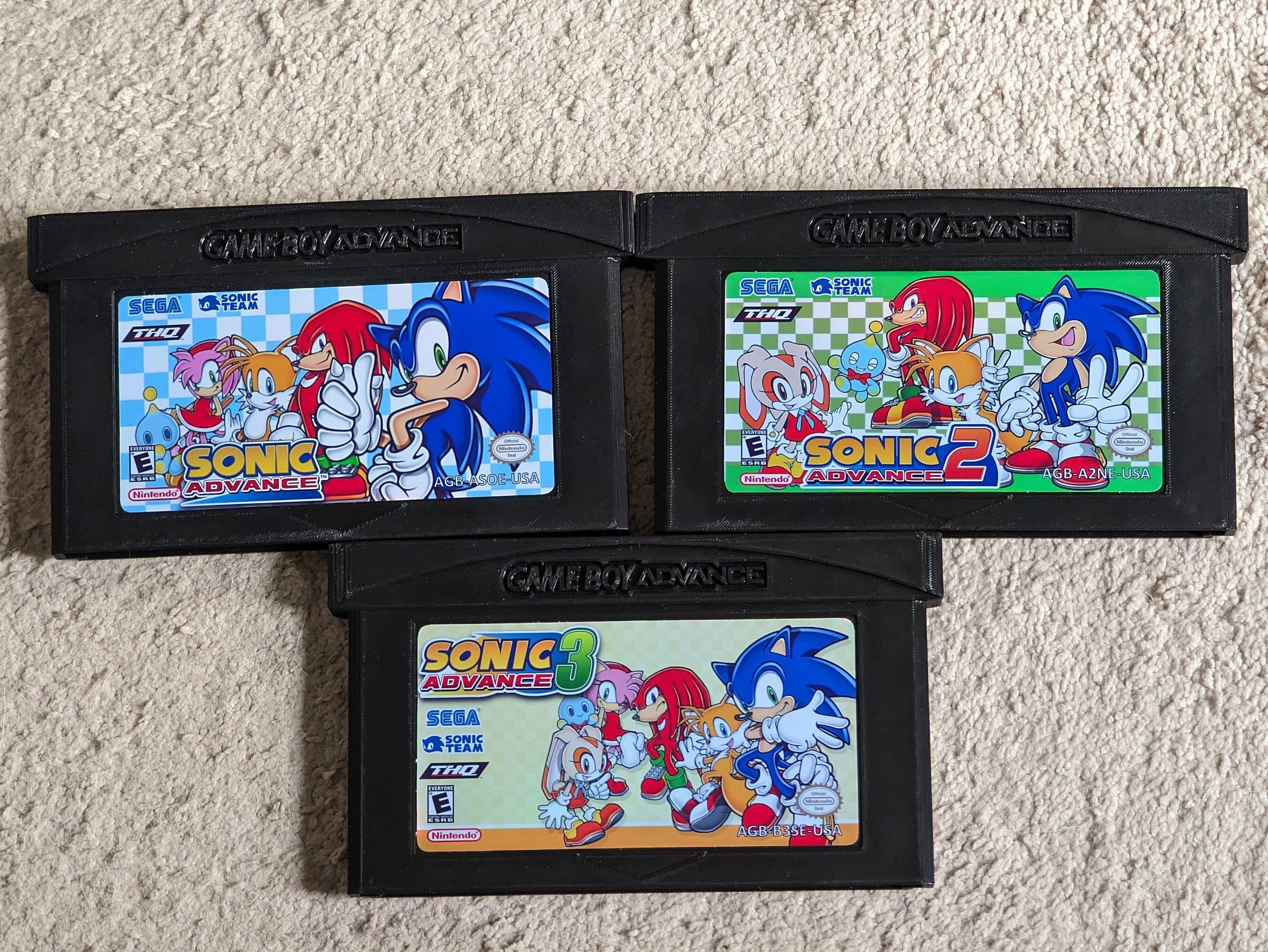 Game Boy Advance GBA Sonic Pinball Party & Sonic Battle Double Pack  Nintendo