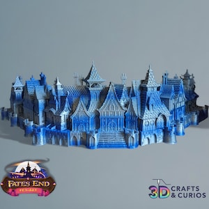 Renaissance Town DM / GM Screen with Dice Towers