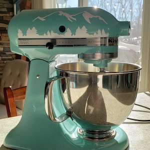 Kitchen aid Mixer Decal Vinyl (Kitchenaid Mixer Decal) Outdoors Mountains  and Trees