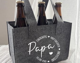 Vatertagsgeschenk Männerhandtasche Bier I Biertasche Sixpack  I Geschenkidee Papa Geburtstag I Geschenk Bester Papa I Geschenk Papa Vatertag