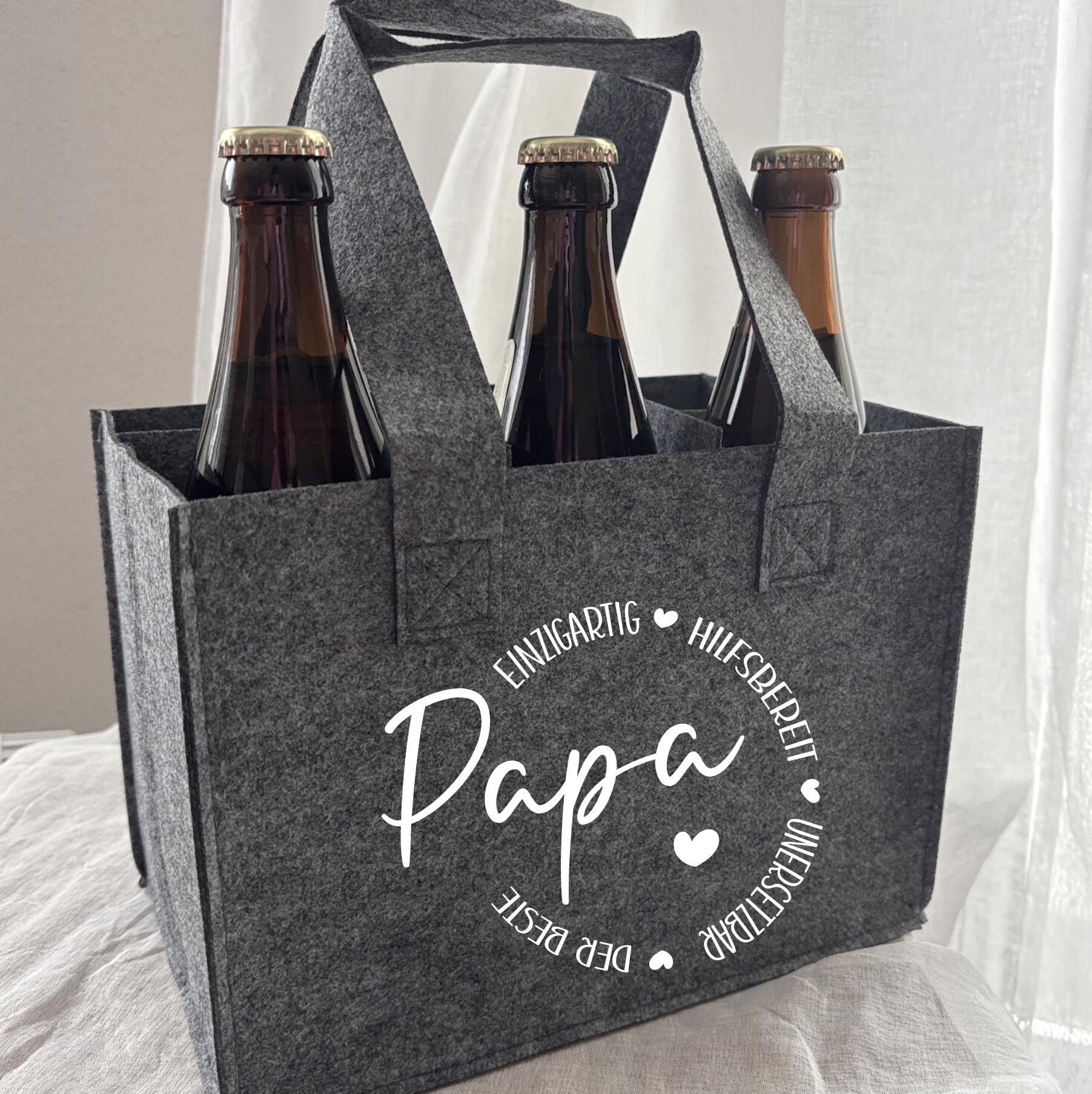 Vatertagsgeschenk Männerhandtasche Bier I Biertasche Sixpack  I Geschenkidee Papa Geburtstag I Geschenk Bester Papa I Geschenk Papa Vatertag