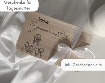 Geschenk Tagesmutter Dankeschön I Erzieherin mit Herz I Abschiedsgeschekn Tagemutter I Brettchen Tagesmutter Personalisiert I Kita Abschied