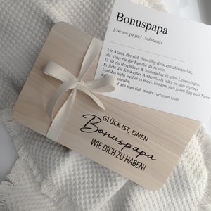 Bonus Mama Geschenk I Geschenk Stiefmama I Geschenk Stiefpapa I Bonus Papa  Geschenk I Geschenk für Stiefmutter I Holzbrett personalisiert