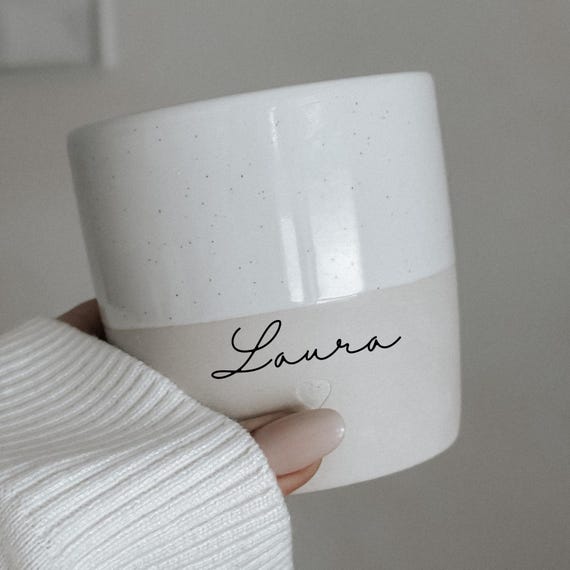 Tasse Personalisiert Mit Name I Tasse Mit Gravur Steingut I Keramik Tasse Personalisiert I Tasse Eulenschnitt I Tasse Herbst