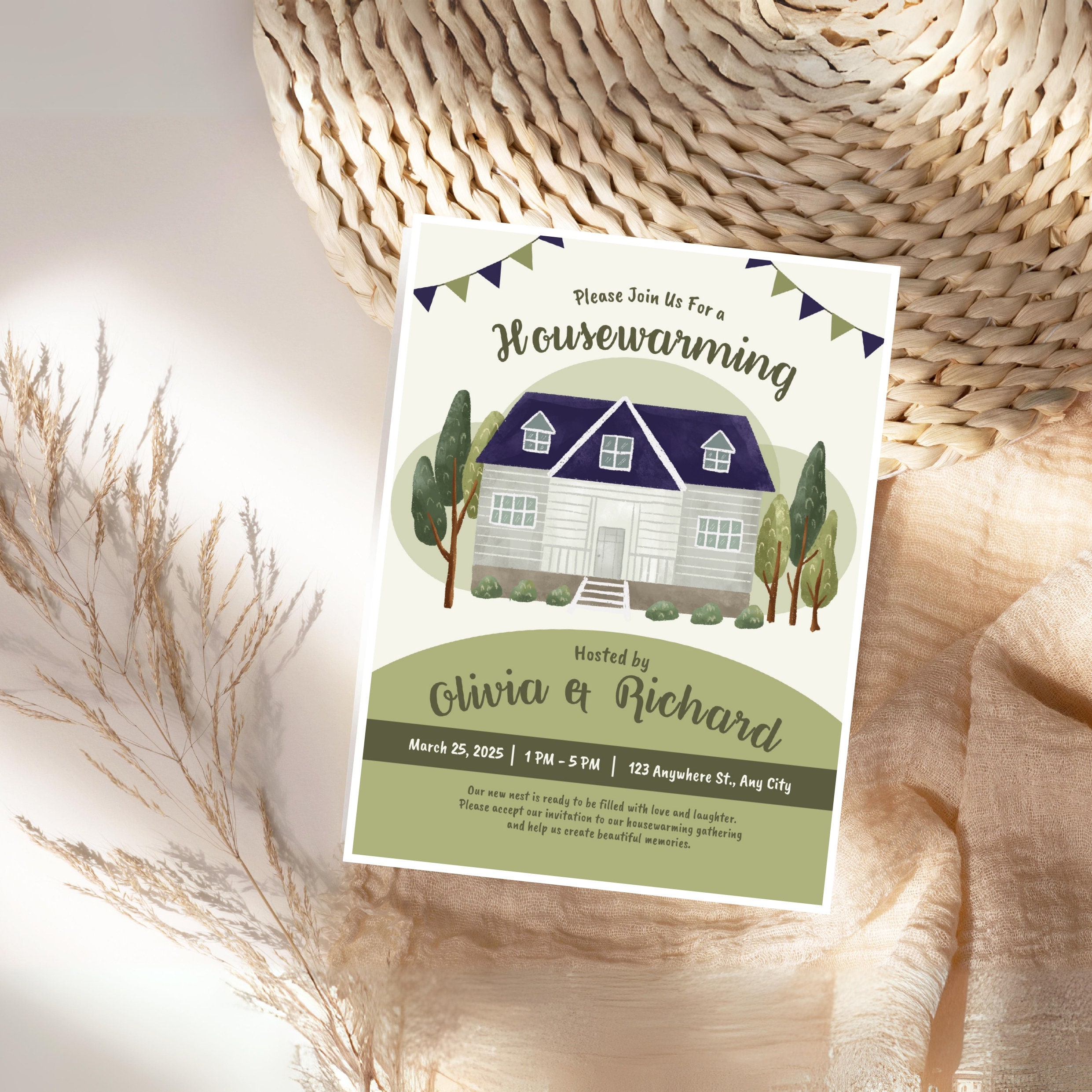 Housewarming Invitation Card / Editable House Warming Invitation ...