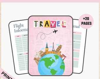 Digital Travel Planner / Vacation Budget Tracker / Trip Itinerary / Packing List / Checklist / Bucket List