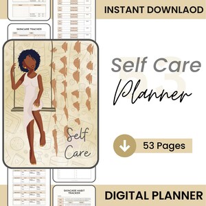 Self-Care Planner / Selfcare Journal Tracker / Wellness Planner Printable / Daily Wellbeing / Mindfulness Mental Health
