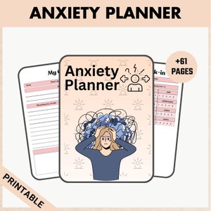 Anxiety Planner / Anxiety Journal / Mental Health Journal / Digital Help with Anxiety Journal / Anxiety Journal / Conquer Anxiety / Therapy