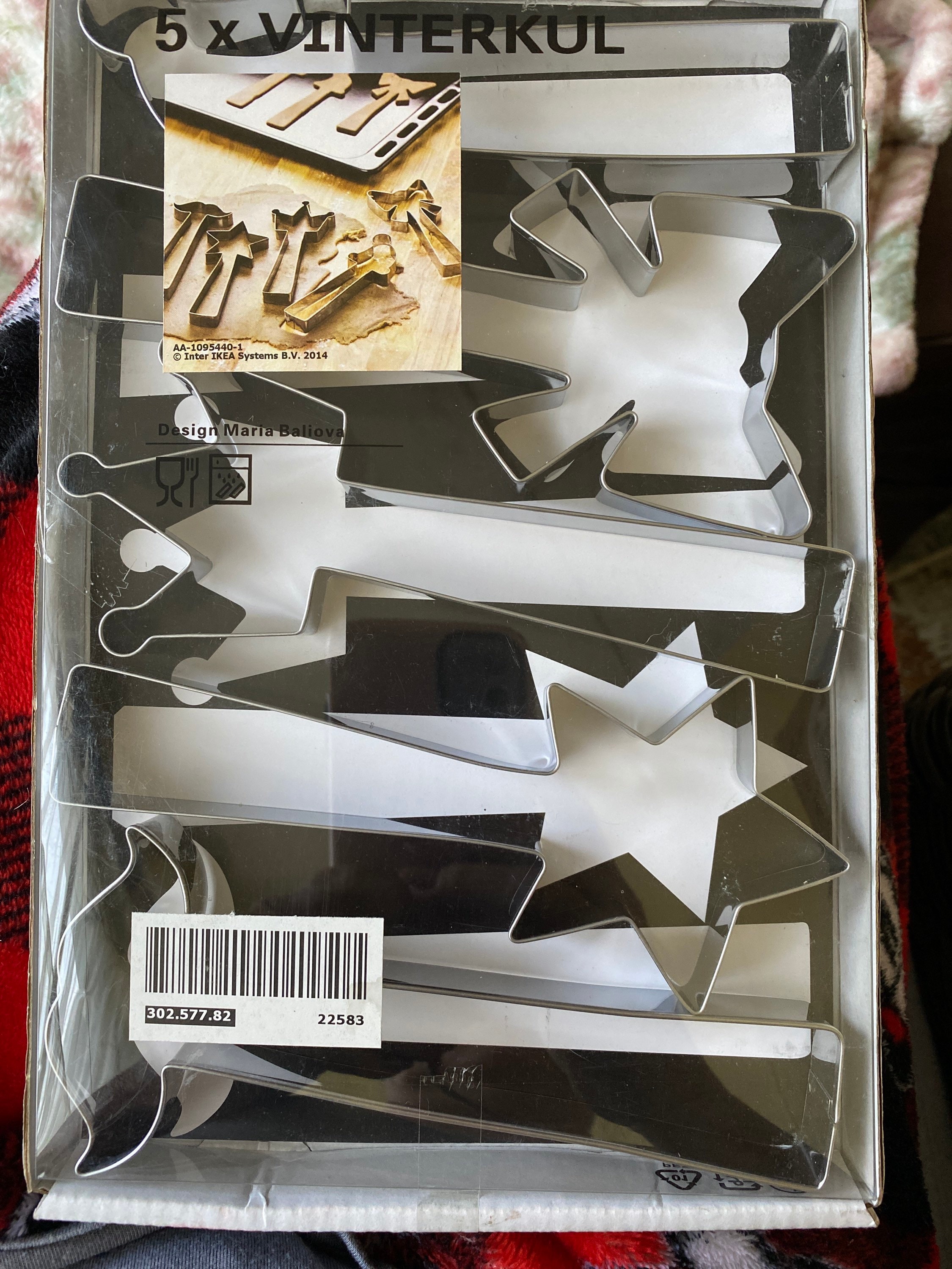 LÄTTBAKAD Cookie cutter, set of 5, silver color - IKEA