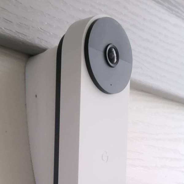 Google (Battery) Doorbell Vinyl/ Board/ Dutchlap Siding Mount with Optional Vertical Angle Wedge