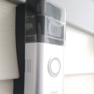 Ring Plus/4th/3rd -Gen Battery Doorbell Mount for Traditional Vinyl/Board Siding/ Optional Hood/ Compatible with original Wedges
