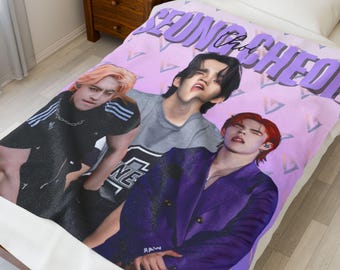アイドル SEVENTEEN BIG PHOTO BLANKET S.COUPS S. Coups SVT Photo Blanket, S.coups Choi Seungcheol SVT, Gift for
