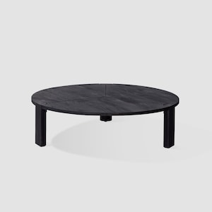 ITAUTI elegante ronde zwarte salontafel, handgemaakte vierkante tafel, duurzaam huisdecor, uniek ontwerp een perfect Moederdagcadeau
