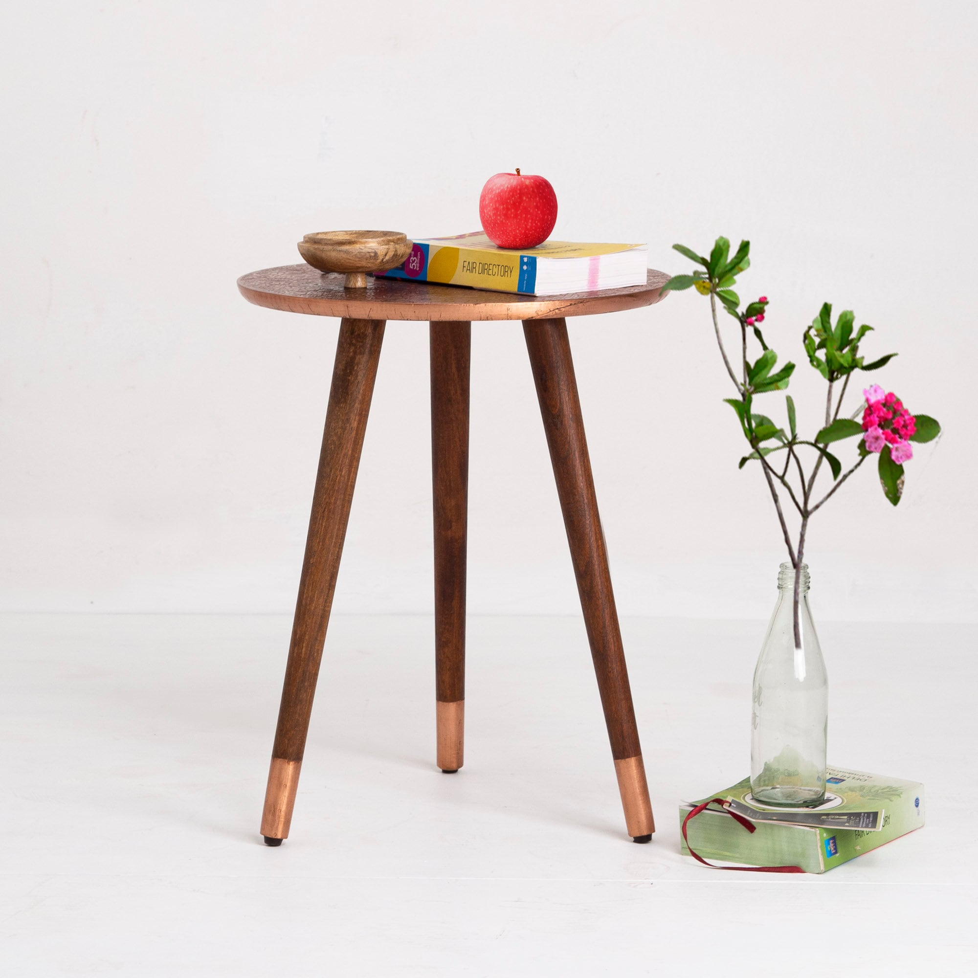 Small copper side table discount