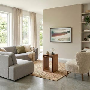 Juego de 2 mesas nido de madera hechas a mano