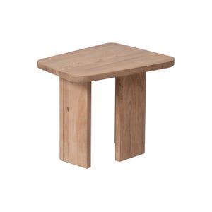 Modern Solid Wood Side Table – Minimalist Natural Accent Table for Living Room or Bedroom