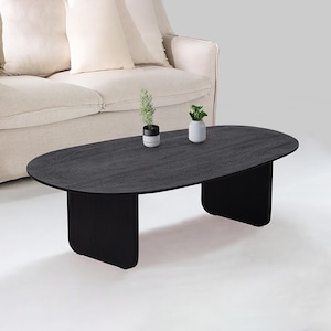 Organic Shape Solid Wood Black/Light Walnut Cocktail/Coffee/Center Table (Handmade) a perfect Mother's Day gift