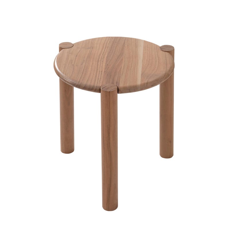 Solid Acacia Wood Round Side Table – Modern Minimalist Handmade Furniture image 7