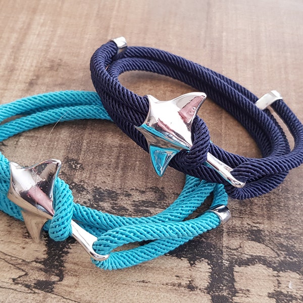 bracelet  raie manta - manta ray  - bracelet corde nautique - bracelet paracorde - minimaliste