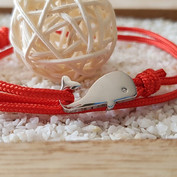 bracelet baleine en corde nautique