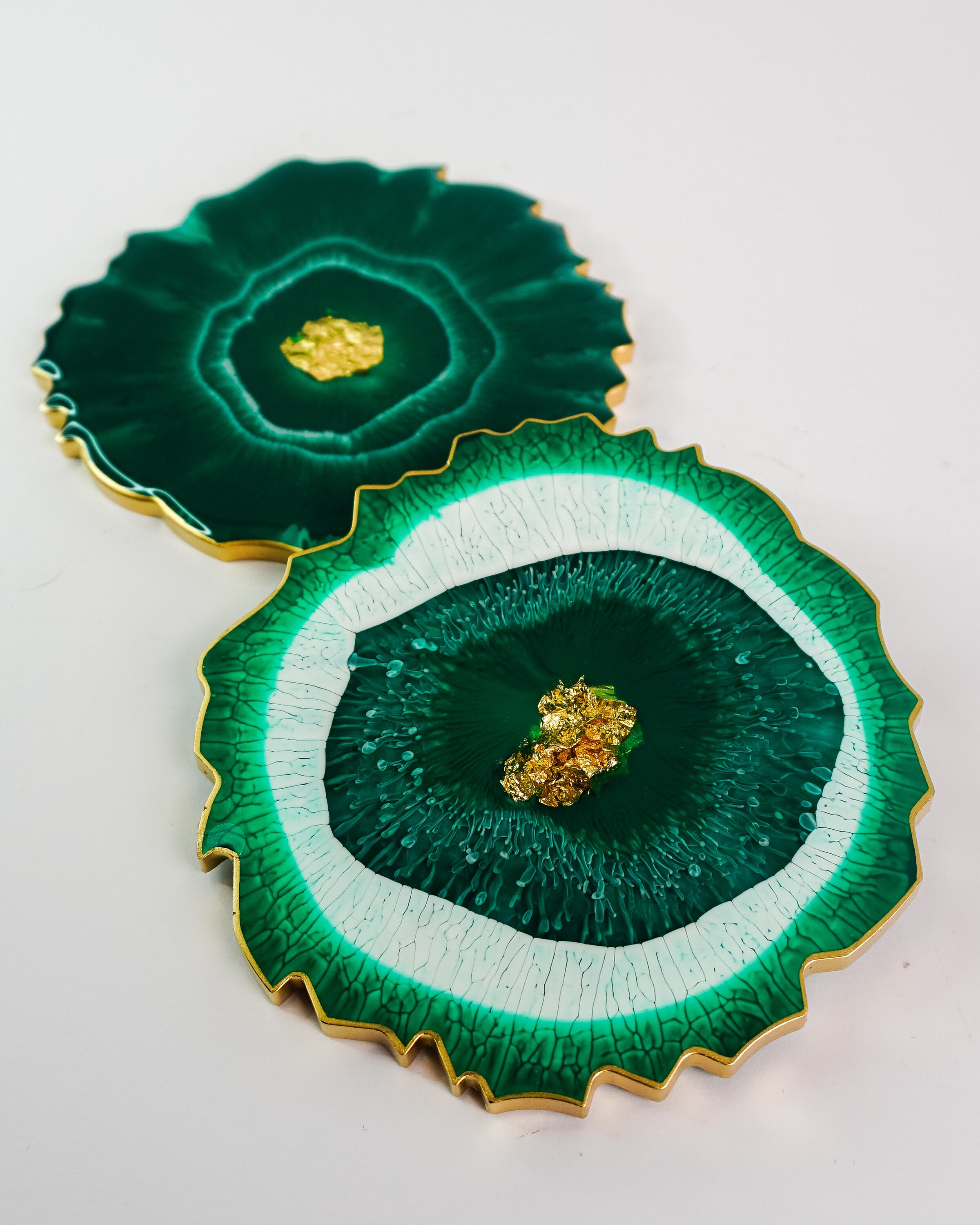 4 Stück Geode Harz Untersetzer Silikonformen – DIY Achat Modell Für Epoxidharz, Hitzebeständig & Blasenfrei