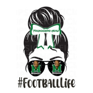 Marshall Thundering Herde Football PNG-Design für Sublimation