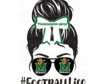 Marshall Thundering Herd Football PNG design for sublimation
