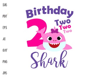 Download Free 67 Baby Shark 2nd Birthday Svg Free Svg Png Eps Dxf File