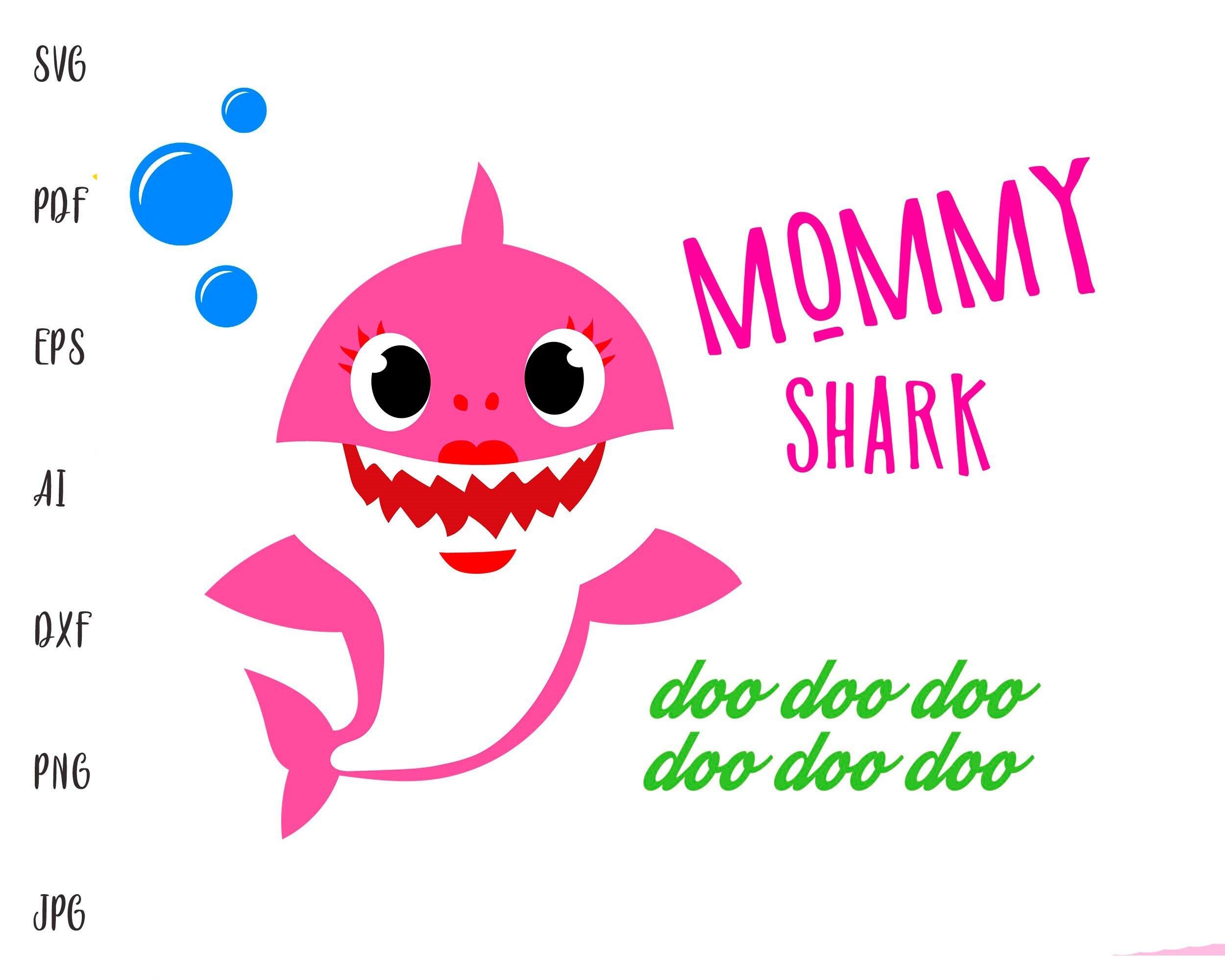 Mommy Shark Svg Baby Shark Svg Shark Family Svg Shark Birthday | Etsy