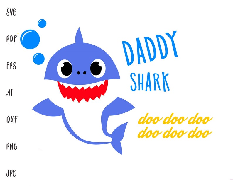 Download Daddy Shark Svg Fathers Day Svg Baby Shark Svg Digital | Etsy