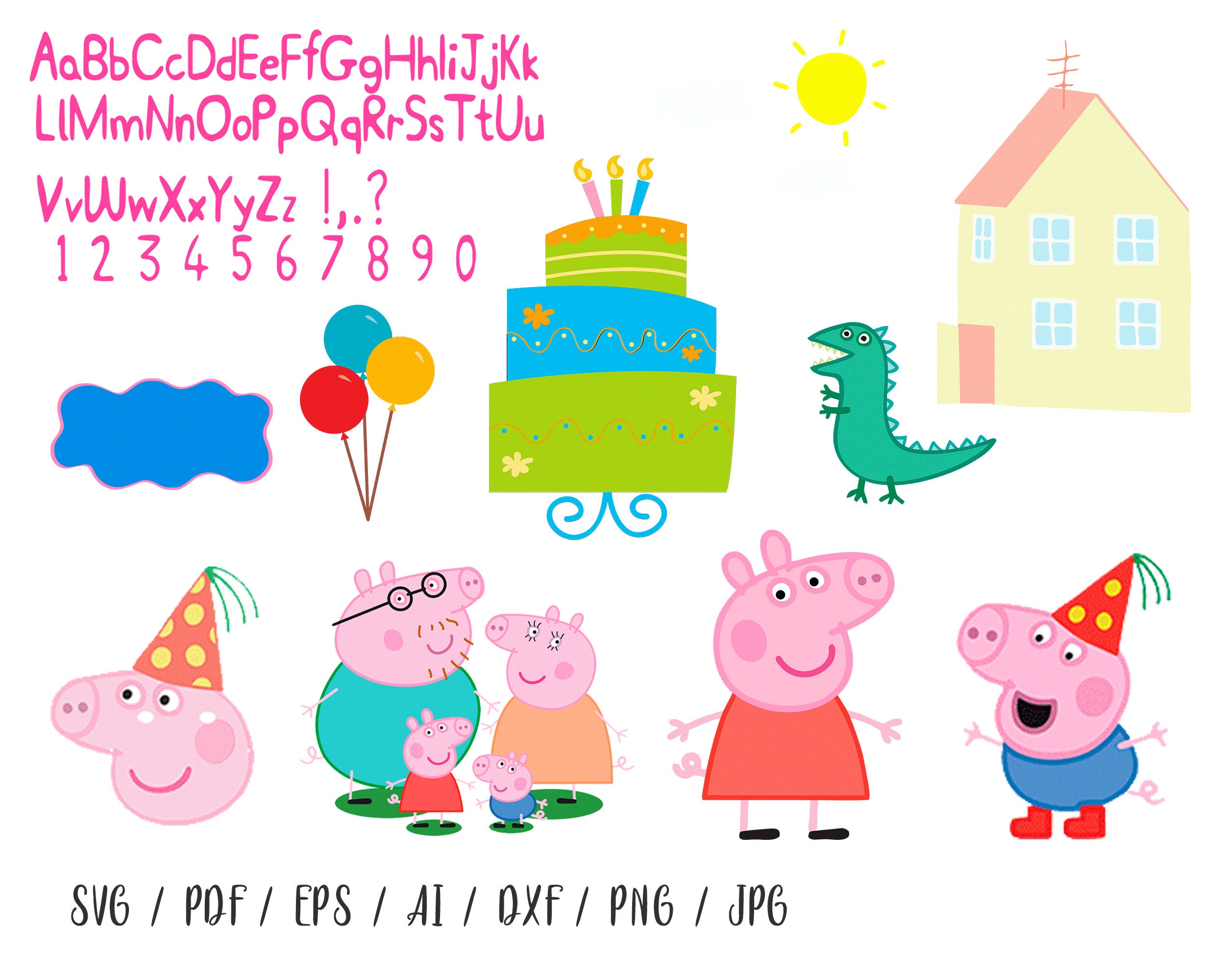 Peppa Pig Birthday SVG