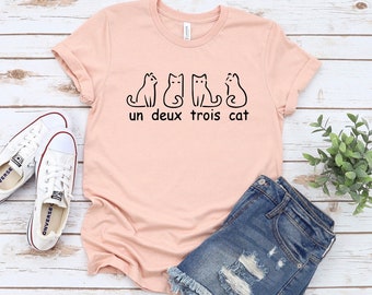 PETS | Un deux trois cat funny Tshirt.