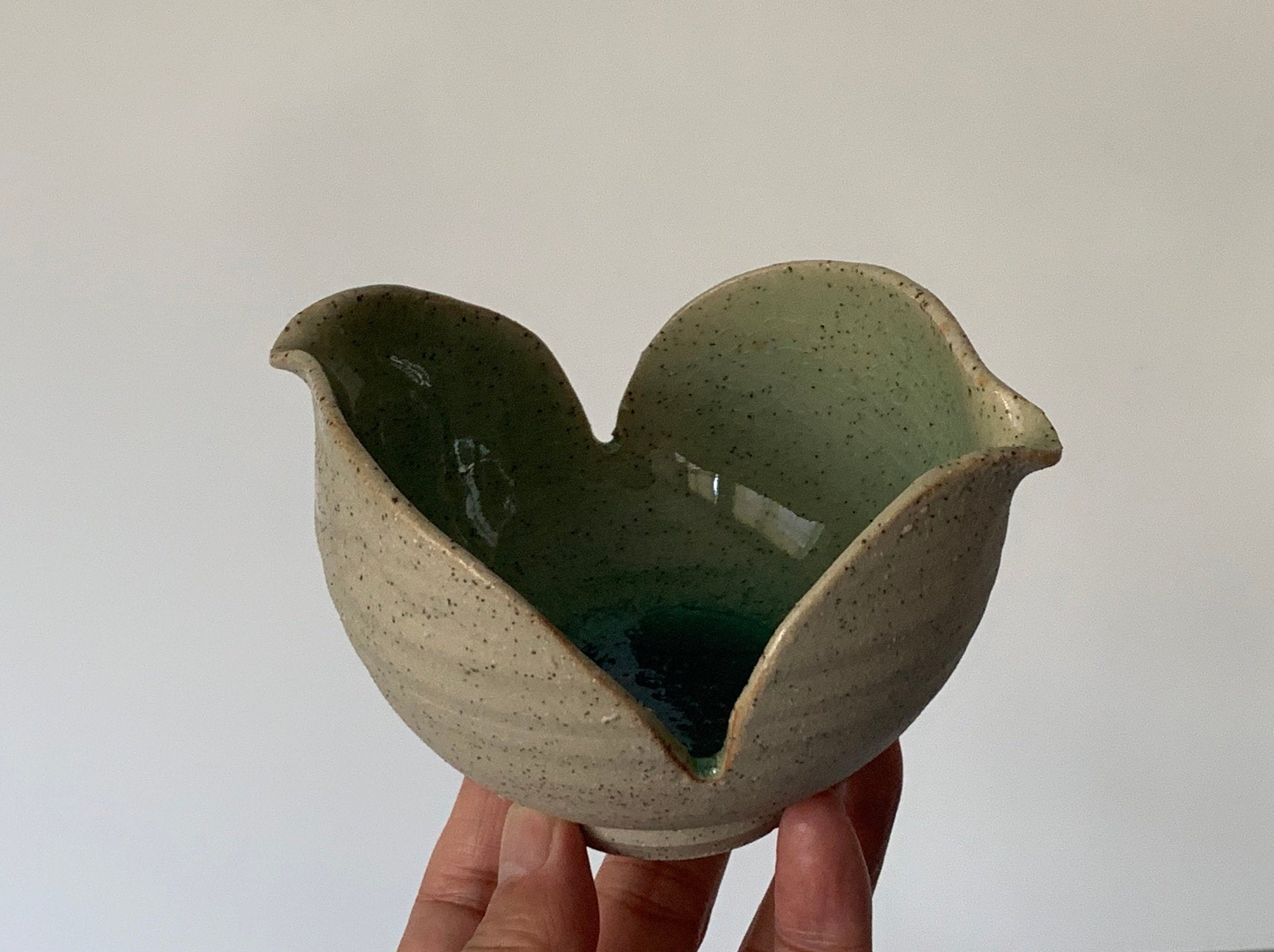 Handmade Ceramic Trinket Dish Floral Etsy