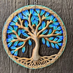 Metal Art / Wall Art / Home Decor / Handmade/ Medium Blue Tree of Life