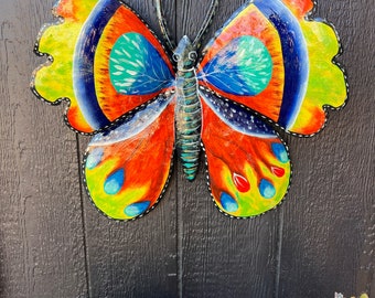 Butterfly / 3D Butterfly / Metal Art / Garden Decor / Haitian Art / Wall Hanging
